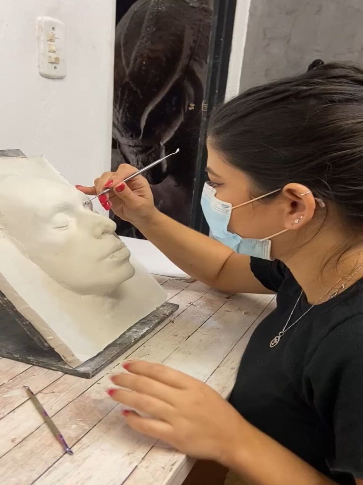 protese molde postivo rosto